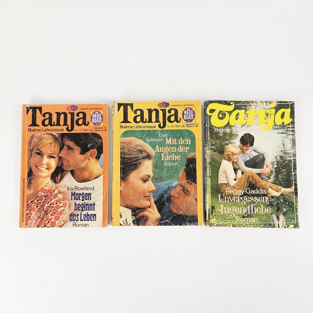 Tanja Vintage German Langauge Romance Dime Novels number 62, 113, 279